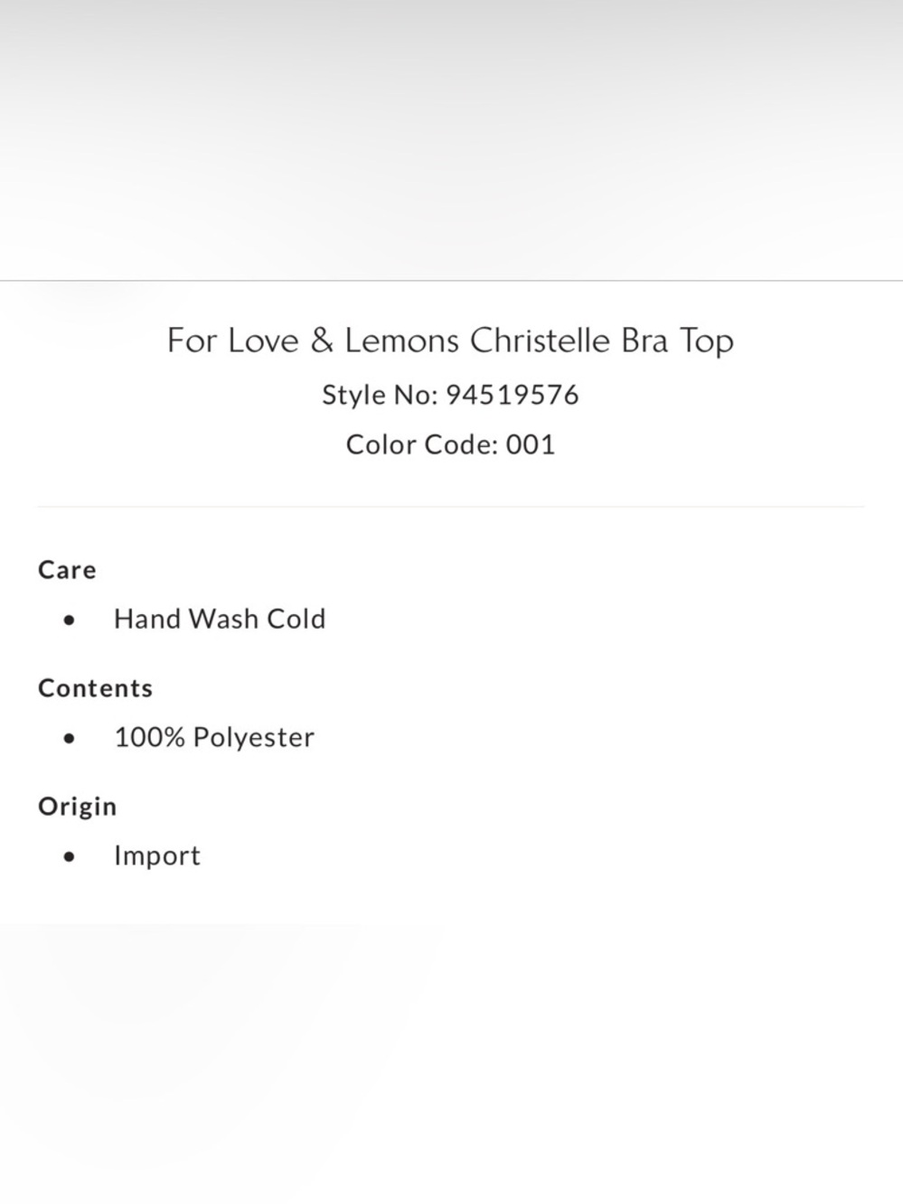 NEW Free People x For Love & Lemons Christelle Bra Top - Picture 8 of 8